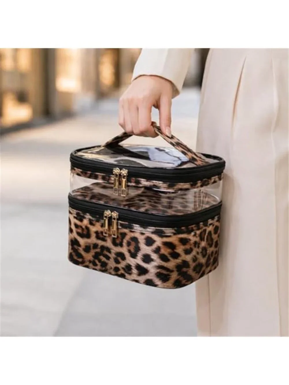 Double-layer Cosmetic Bag Makeup Bag Travel Makeup Bag Makeup Bags for Women